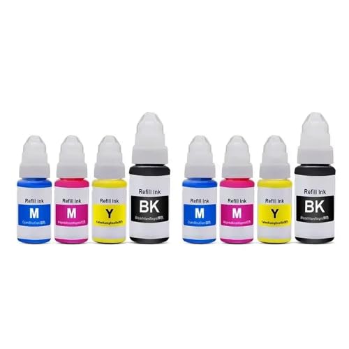 Vyawnqe 1-4 Set Inflaschen-Tintenfehl-Tinte GI 290 GI-390 690 kompatibel mit G1200 G2200 G3200 G4200 G4210 G1310 G3310 G2600 G3600 G3610 G4600 Druckerreihenreihe(2 Set) von Vyawnqe