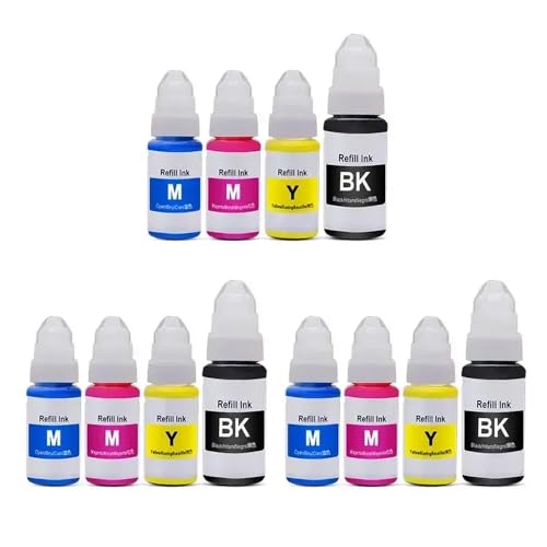Vyawnqe 1-4 Set Inflaschen-Tintenfehl-Tinte GI 290 GI-390 690 kompatibel mit G1200 G2200 G3200 G4200 G4210 G1310 G3310 G2600 G3600 G3610 G4600 Druckerreihenreihe(3 Set) von Vyawnqe