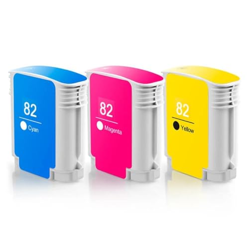 Vyawnqe 10 82 Tintenpatronenersatz für DesignJet 500 500ps Plus 800 800Ps 815 MFP 820 MFP Drucker Tintenversorgung(3pcs c m y) von Vyawnqe