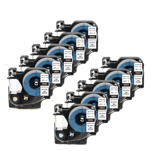 Vyawnqe 10pk 9mm 18053 Wärmeschrinkschlauch funktioniert mit 4200 5200 6000 Etikettdrucker kompatibles Industrie -Etikett -Klebeband Vyawnqe 10pk 9mm 18053 Wärmeschrinkschlauch funktioniert mit 4200 5200 6000 Etikettdrucker kompatibles Industrie -Etikett -Klebeband von Vyawnqe