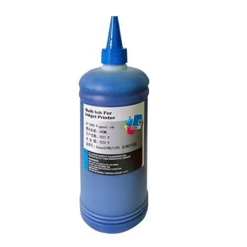 Vyawnqe 500 ml Pigmenttinte kompatibel mit Workforce Pro WF-C5290 WF-C5790 WF-C5210 WF-C5390 WF-C5890 WF-M5299 WF-M5799 und PX-S884-Drucker(500 ml Cyan) von Vyawnqe