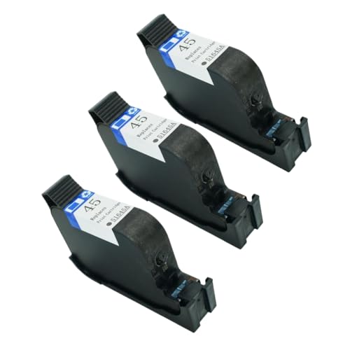Vyawnqe 51645A 45A Schwarze Tintenpatrone für CAD Inkjet Plotter 45 kompatibel mit Kleidungsmuster Schneidmaschinen und flachen Strahldruckern(1 PCs schwarz) von Vyawnqe
