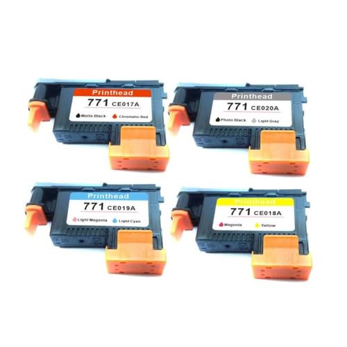 Vyawnqe Kompatibler Druckkopfersatz für 771 Hot für DesignJet Z6200 Z6600 Z6800 Drucker(1Set (4pcs)) von Vyawnqe