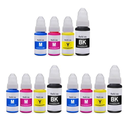 Vyawnqe Tintenflasche auf Wasserbasis für GI 190 kompatibel mit GI 190 aus Südamerika mit IL -Druckermodellen G3110 G3111 G4100 G4110 4111(3 Set) von Vyawnqe