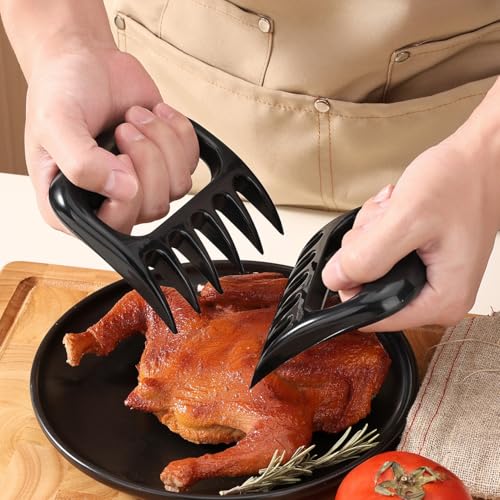 Vyloky 2 Paar Pulled Pork Krallen Gabeln - Garten Grills & Zubehör Grillbesteck Gabeln, Männer Geschenk Geschenke für Papa, Grill Zubehör Grillzubehör, BBQ Zubehör (Schwarz–2 Paar) von Vyloky