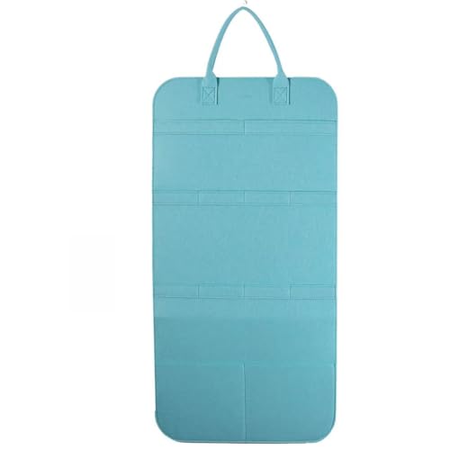 Vyloky Aufbewahrungstasche aus Filz für Katzenangel Spielzeug Haustierzubehör Organizer Wandhalterung Kamm Kauknochen Halsband Storage Aufhängetasche Katzenspielzeug Utensilien Halter (Blau) von Vyloky