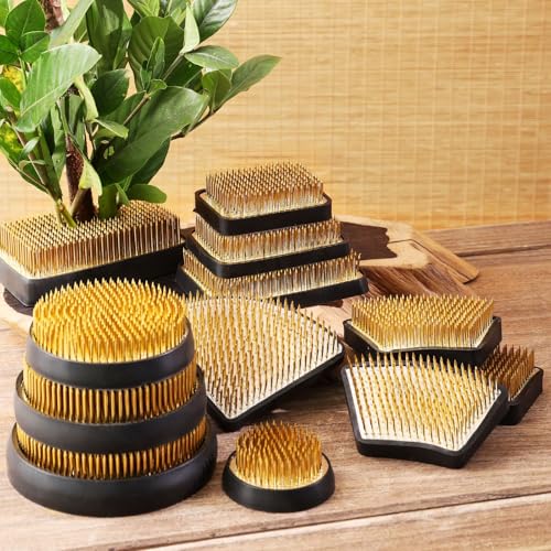 Vyloky Blumenigel, Rechteckig Ikebana, Steckigel mit Gummidichtung, Edelstahl Hanataba Blumenhalter Geeignet für Arrangements Blumenarrangements Blumenläden Büros Gärten Teestuben (3pcs:40mm) von Vyloky