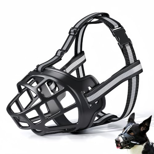 Vyloky Hundemaulkorb (7 Größen) – Für Wohnung, Bahn & Spaziergang! Atmungsaktiv, Trink-fähig – 2.5-70kg Hunde (Gr. 3 | Maul 25-29cm | 17.5-27.5kg) von Vyloky