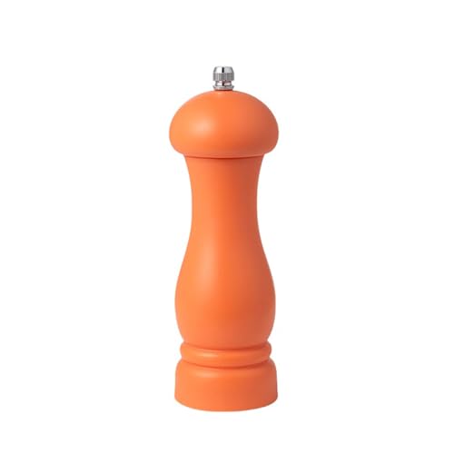 Vyloky Salz- und Pfeffermühle (2er-Set) | Langlebiger Keramikkern mit einstellbarer Mahlstärke | Einfaches Drehen | Geeignet für Chili und Meersalz (Orange – 2er-Pack) von Vyloky