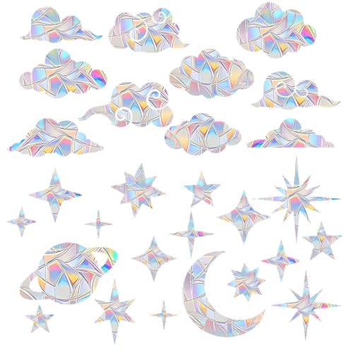 28 Stück Prisma Fensteraufkleber,Regenbogen Folie Fenster,Suncatcher Sticker Elektrostatische Adsorption,Fensterfolie Regenbogeneffekt für Fensteraufprallschutz,Schiebetüren,Fensterglasdekorationen 28 Stück Prisma Fensteraufkleber,Regenbogen Folie Fenster,Suncatcher Sticker Elektrostatische Adsorption,Fensterfolie Regenbogeneffekt für Fensteraufprallschutz,Schiebetüren,Fensterglasdekorationen von Vylro