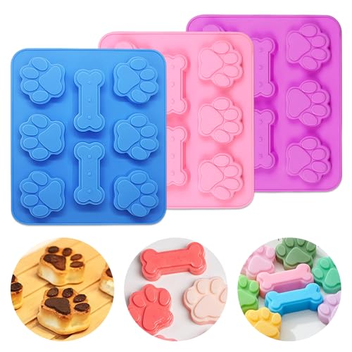3 Stück Hundeeis Form,17.5cm×15.5cm Silikonformen für Hundepfoten und Knochen,Backform für Hundeleckerlies,Silikonform Hundeeis für Hundeleckerlis,Kekse,Puddings,Süßigkeiten,Schokolade und Eis 3 Stück Hundeeis Form,17.5cm×15.5cm Silikonformen für Hundepfoten und Knochen,Backform für Hundeleckerlies,Silikonform Hundeeis für Hundeleckerlis,Kekse,Puddings,Süßigkeiten,Schokolade und Eis von Vylro