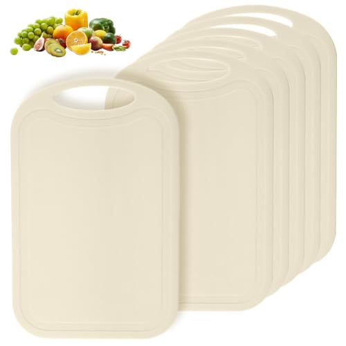 6 Stück Frühstücksbrettchen Kunststoff,25 × 16 cm Schneidebrett Set für Küche,Frühstücksbrettchen Spülmaschinenfest Rutschfest mit Saftrille und Griff,Beidseitig Verwendbar,für Obst,Gemüse,BPA Frei 6 Stück Frühstücksbrettchen Kunststoff,25 × 16 cm Schneidebrett Set für Küche,Frühstücksbrettchen Spülmaschinenfest Rutschfest mit Saftrille und Griff,Beidseitig Verwendbar,für Obst,Gemüse,BPA Frei von Vylro