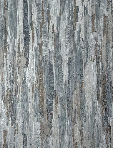 Vymura Gianni M95700 Vinyltapete, einfarbig, schwer, Blaugrau von Vymura