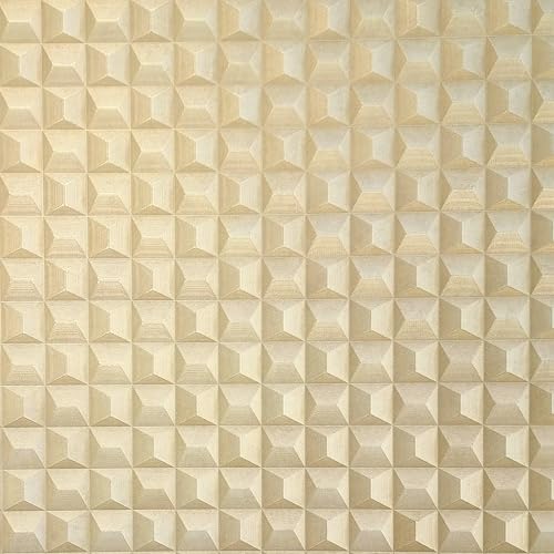 Vymura Romero 3D Geo Italienische schwere Vinyltapete, goldfarben, M95685 von Vymura