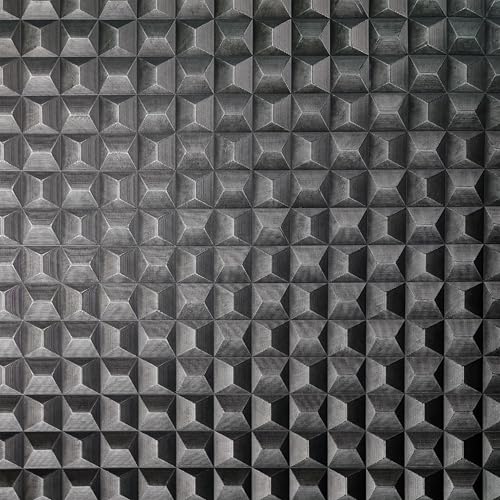 Vymura Romero 3D Geo Italienische schwere Vinyltapete, schwarz, M95682 von Vymura