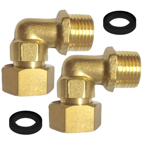 2pcs Messing 1/2 Zoll Wasserrohr Ellbogen 90 Grad Gelenk Mit Erosionsbeständigkeit Für Haushaltsleitungen Einstellbarer Messing Ellbogen von Vynetra