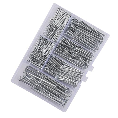 350-teiliges Hardware-Nägel-Sortiment-Set zum Aufhängen von Bildern, Eisenwand mit Box für Bastelprojekte, Nägel 350-teiliges Hardware-Nägel-Sortiment-Set zum Aufhängen von Bildern, Eisenwand mit Box für Bastelprojekte, Nägel von Vynetra