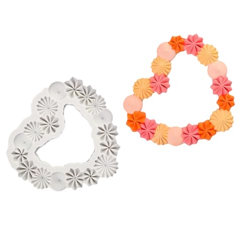 Flexible Silikon-Girlande/Herzform für Schokoladenherstellung, Kuchendekoration und Zuckerkunst, Backzubehör, Cupcake-Dekoration, Silikon-Set von Vynetra