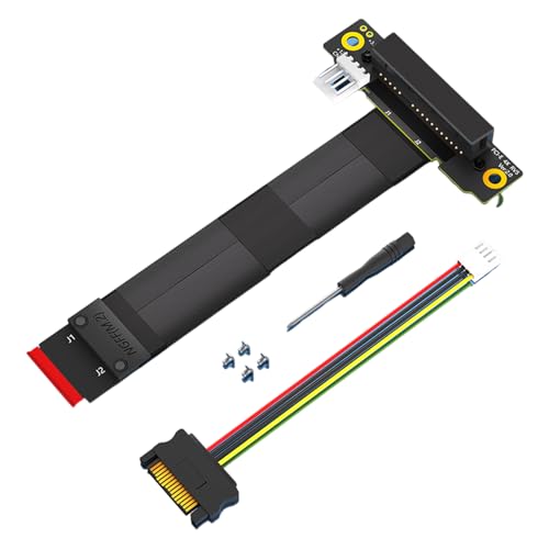 Key M auf PCIe Grafikkarte 180/90 Grad Risers Adapterkarte PCIE 16X 8X Verlängerungskabel für 2230 2242 2260 von Vynetra