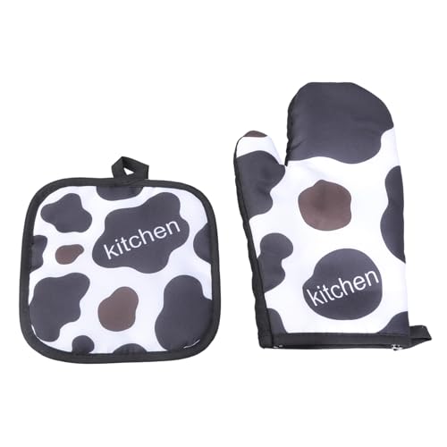 Küchen- und Mikrowellen-Isolationshandschuhe mit Matte, zum Kochen, Backen, Ofenhandschuhe, Topflappen, Pad zum Kochen, Grillen, Küchenwerkzeug von Vynetra