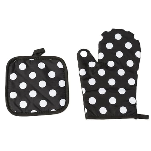 Küchen- und Mikrowellen-Isolationshandschuhe mit Matte, zum Kochen, Backen, Ofenhandschuhe, Topflappen, Pad zum Kochen, Grillen, Küchenwerkzeug von Vynetra