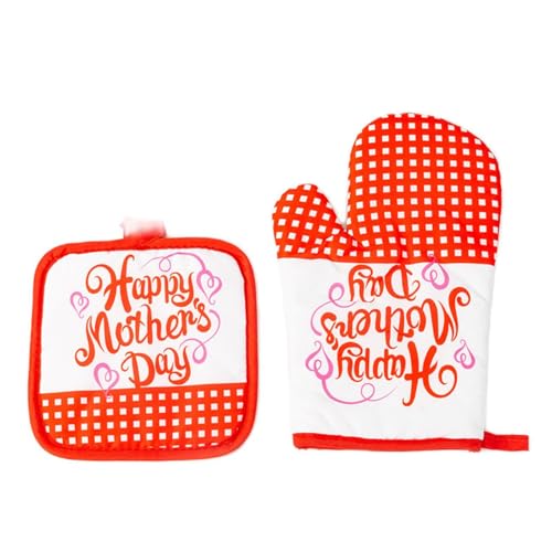 Küchen- und Mikrowellen-Isolationshandschuhe mit Matte, zum Kochen, Backen, Ofenhandschuhe, Topflappen, Pad zum Kochen, Grillen, Küchenwerkzeug von Vynetra