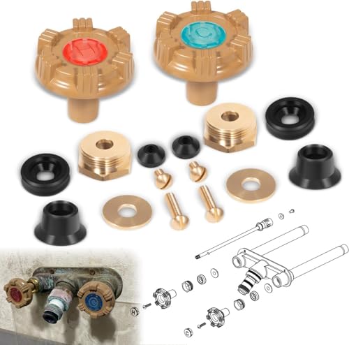 Mehrzweck-Wasserhahn-Reparatur-Werkzeugset mit Messingkonstruktion und 12 essentiellen Zubehörteilen – 22 MH für Modell 22 EPDM-Unterlegscheiben, Sitz-Set von Vynetra