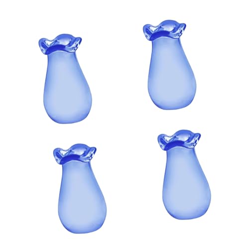 Miniatur-Glasvase, elegante Katzenfell-Organizer, stilvolle Heimdekoration, Tierhaar-Aufbewahrungsbehälter, Haustierpflege-Zubehör, Glas, 4 Stück von Vynetra