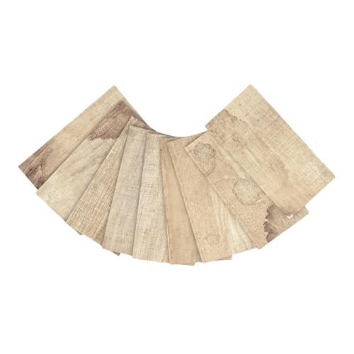 Selbstklebende Fliesenaufkleber für Küchenrückwand und Heimdekoration, wasserabweisend, PVC, Holzmaserung, Heimdekoration, 9 Stück von Vynetra