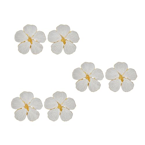 Set mit 6 eleganten Taschentuchschnallen, schöne Blumenhalter, Ringe, praktische Serviettenringe, Legierung, Textur, Blumen-Tischdekorationen von Vynetra