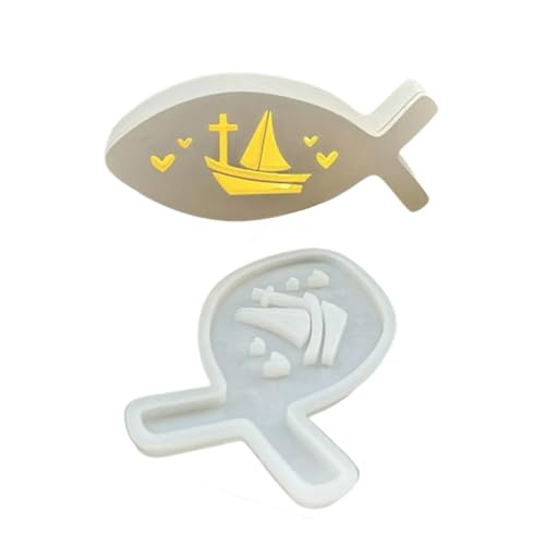 Silikonformen in Fischform für Kerzenhalter, Teelichthalter, Meerestier-Ständerformen von Vynetra