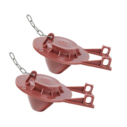 Universal-WC-Stopper, Ersatz-WC-Spülventile, Abdeckungen mit Edelstahlkette, wassersparende Spülventile mit Edelstahlkette, 2 Stück Universal-WC-Stopper, Ersatz-WC-Spülventile, Abdeckungen mit Edelstahlkette, wassersparende Spülventile mit Edelstahlkette, 2 Stück von Vynetra