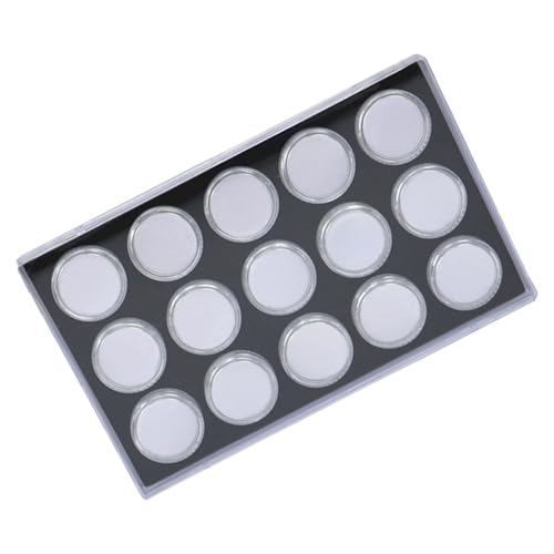 Vynetra 15 Stück kleine Diamant-Vitrinen, runde Acryl-Boxen, Ausstellungsvitrine für Edelstein-Sammlung mit schützendem Schraubdeckel, transparente Aufbewahrung von Vynetra