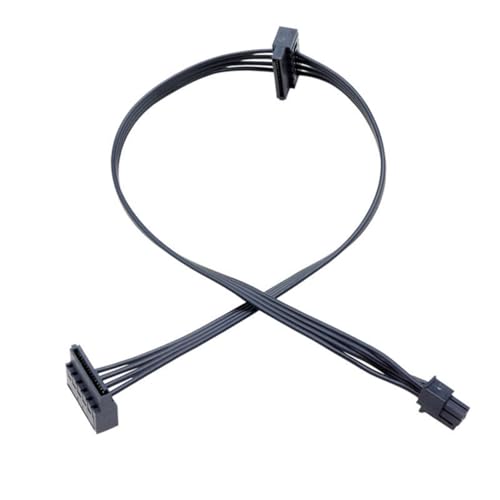 Vynetra 15-poliger Stromkabel-Adapter, klein, 4-polig, Min6-polig auf doppelten 15-poligen Konverter, Ersatz für Desktop-PC-Zubehör, Festplatten-Versorgungskabel von Vynetra