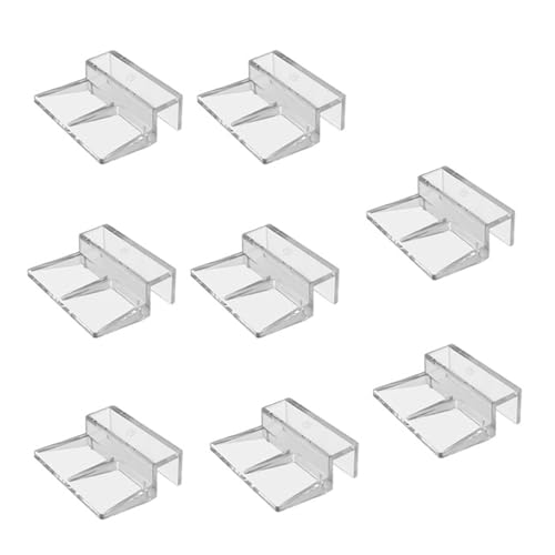 Vynetra 8 Stück Aquarien Deckelclip Acryl Abdeckungen Halter Ständer für offene und Glas Fischtanks einfach zu installieren Aquarien Halter von Vynetra