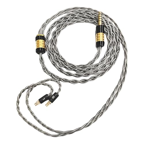 Vynetra 8-adriges Kupfer-Kopfhörerkabel, 0,78 mm, 2-poliges Verlängerungskabel für Signalübertragung und Ton, In-Ear-Monitore, Ersatz von Vynetra