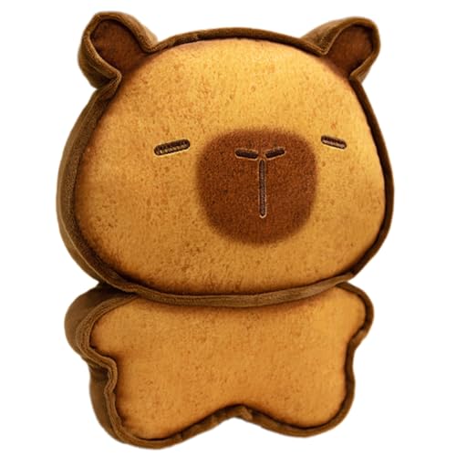 Vynetra Capybaras-förmiges Plüschkissen für Couch, Bett, Auto, dekoratives Brotkissen, weich gefüllte Kissen von Vynetra