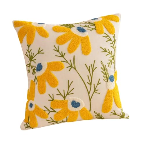 Vynetra Eleganter, handgefertigter Kissenbezug aus Leinen-Baumwoll-Mischgewebe, dekorativ, leicht zu reinigen, dekorativer Schlafzimmer-Kissenbezug von Vynetra