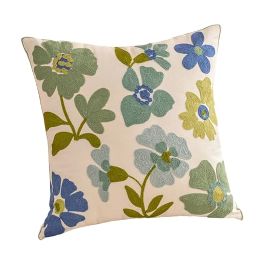 Vynetra Eleganter, handgefertigter Kissenbezug mit Stickerei, Leinen-Baumwoll-Mischgewebe, dekorativ, leicht zu reinigen, dekorativer Schlafzimmer-Kissenbezug Vynetra Eleganter, handgefertigter Kissenbezug mit Stickerei, Leinen-Baumwoll-Mischgewebe, dekorativ, leicht zu reinigen, dekorativer Schlafzimmer-Kissenbezug von Vynetra