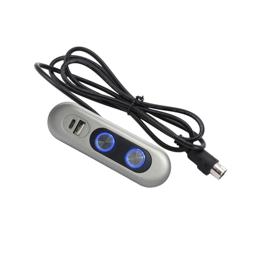 Vynetra Elektrische Liegestuhlschalter mit 2 Tasten, Steuerschalter mit USB-Lade-Schnittstellen, Power-Controller, Stuhl, Sofa, Ersatzknopf Vynetra Elektrische Liegestuhlschalter mit 2 Tasten, Steuerschalter mit USB-Lade-Schnittstellen, Power-Controller, Stuhl, Sofa, Ersatzknopf von Vynetra