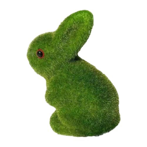 Vynetra Grünes beflocktes Osterhasen-Ornament verleiht jedem Haus oder Garten Natur von Vynetra