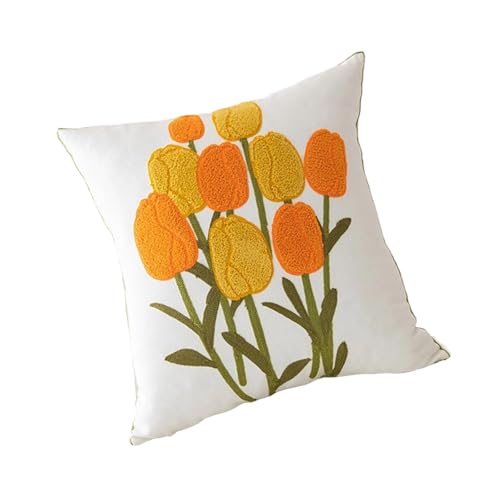 Vynetra Kissenbezug mit Blumenstickerei, verschönert Stuhl, Sofa, Kissen, Dekoration, Wohnzimmer-Akzent von Vynetra