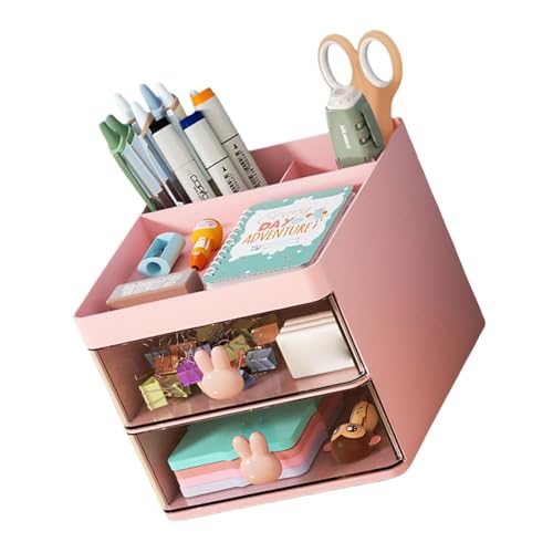Vynetra Kreativer Stifthalter mit Kaninchengriff, mit transparenten Schubladen, Schreibtisch-Organizer für effiziente Schreibtischaufbewahrung und Organisation, Griff-Design-Box Vynetra Kreativer Stifthalter mit Kaninchengriff, mit transparenten Schubladen, Schreibtisch-Organizer für effiziente Schreibtischaufbewahrung und Organisation, Griff-Design-Box von Vynetra