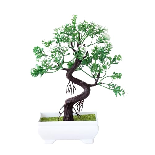 Vynetra Realistische künstliche Topfpflanze für Zuhause und Büro, perfekt für vielbeschäftigte Profis und Deko-Enthusiasten, künstlicher Bonsais-Baum von Vynetra
