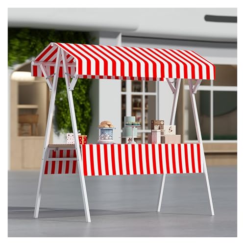 Vyrata straßenverkäufer wagen Stehender Marktstand, tragbarer mobiler Standkiosk for Streetfood-Snack-Ausstellungswagen, for kleine Unternehmen mit Milchtee, Limonade(Red,190x60x200cm/75x24x79in) von Vyrata