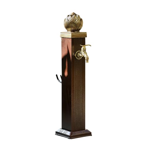 Gartenwassersäule, Quadratische Stahlwassersäule mit Wasserhahn, Wasserhahnsäule für Garten, Hof, Weide, Hinterhof(17 * 17 * 72cm) von Vzhrvd
