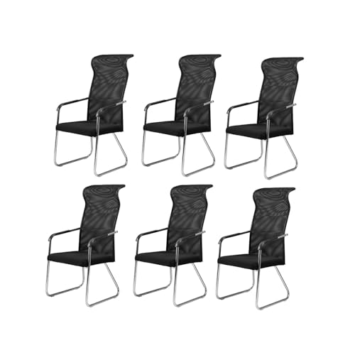 Vzhrvd Bürostuhl, Klassischer Stuhl mit Atmungsaktivem Netzgewebe und Armlehnen, Computerstuhl für Die Einrichtung Von Home-Office-Arbeitszimmer-Konferenzräumen (6 Stück) von Vzhrvd