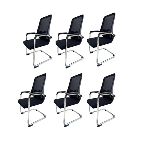Vzhrvd Computerstuhl, Sessel mit Ergonomischer Lordosenstütze, Wartezimmerstühle für Büro, Schule, Kirche, Empfang (6 Stück) von Vzhrvd