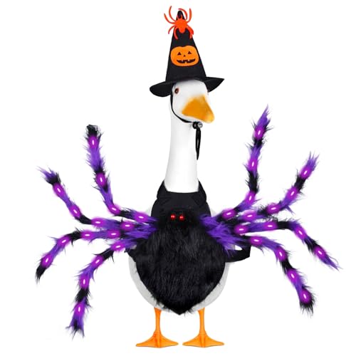 Halloween Veranda Gans Outfits, Spinnengans Kostüm Hof Gänse Statue Kleidung für 58,4 cm Statue Terrasse Rasen Garten Dekoration Halloween Veranda Gans Outfits, Spinnengans Kostüm Hof Gänse Statue Kleidung für 58,4 cm Statue Terrasse Rasen Garten Dekoration von Vzuito