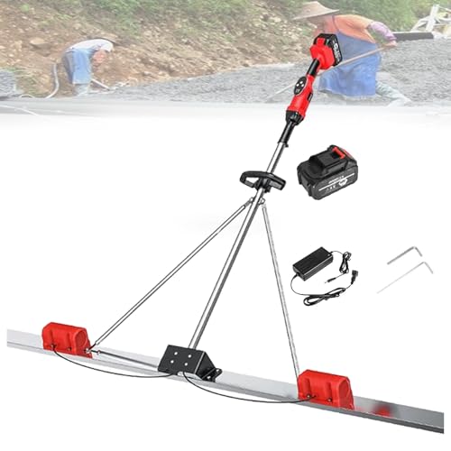 VzxCrue Beton Schaben Lineal Elektrische Cordless Estrich Zement Finishing Vibrating Machine Edelstahl Panel Geeignet FüR Engineering 1Batteries-1.5M von VzxCrue